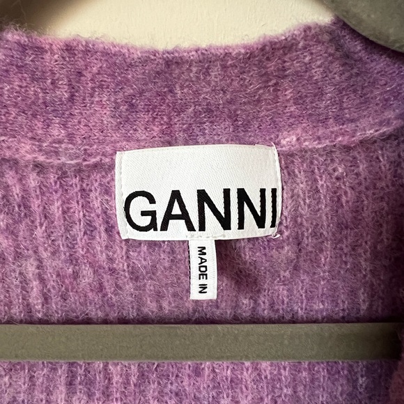 Ganni Lilac Button-Up Cardigan - Picture 3 of 8